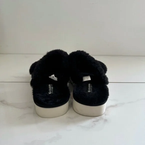 Koolaburra by UGG Furr-Ah Fuzzy Double Strap Slippers black - Picture 5 of 6